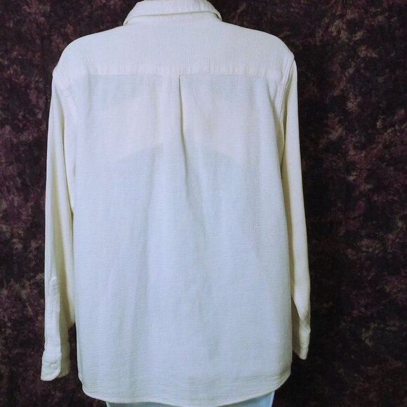 Lot of 2 Tops Vintage 80s L.L. Bean Coolweave Shirts Lady-M/L Cotton Pockets - Picture 5 of 10